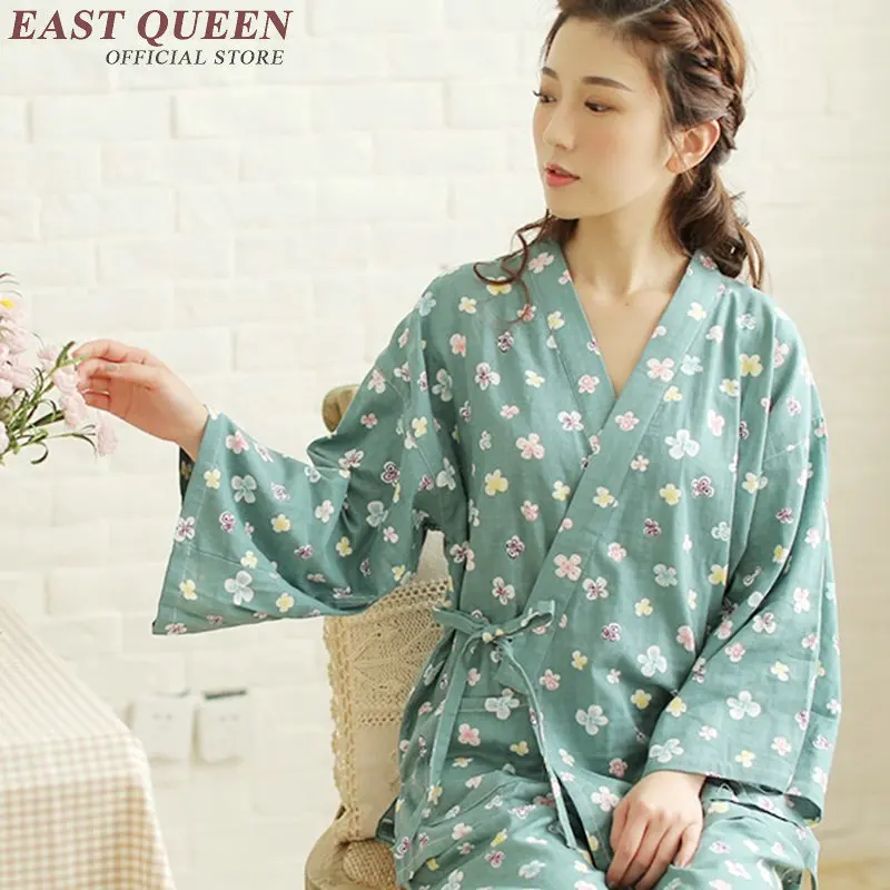 Japanese Kimono Women Cotton Pajamas Traditional Kimono japanese kimono traditional Sleepwear