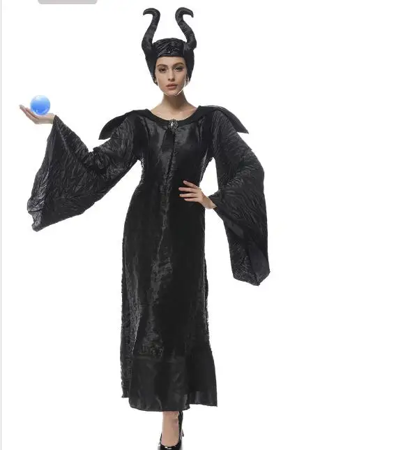 Free PP Hot Moive Maleficent Costume Deluxe sleeping beauty Fairy Tale