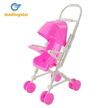 Pink Baby Stroller Infant Carriage Stroller Trolley Nursery font b Toys b font Furniture for Barbie