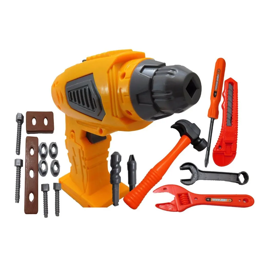 Hot! Portable Tools Box Educational Toy Simulation Electric Driller