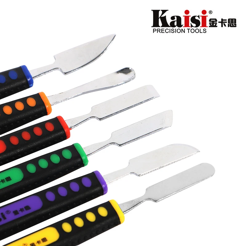 Kaisi 6Pcs Dual Ends Metal Spudger Set for iPhone iPad Tablet Mobile Phone Prying Opening Repair Tool Kit Hand Tool Sets - Image 4