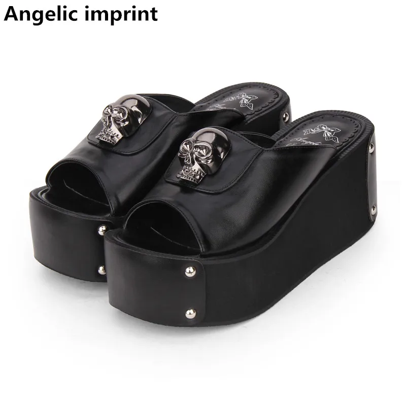 

Angelic imprint woman mori girl lolita cosplay shoes lady high heels wedges pumps women princess summer sandals 8cm 33-47 rivets