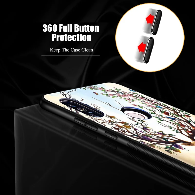 Hisomone 9H Tempered Glass Phone Case For Xiaomi Redmi 5 Plus Note 5 4X Animal Silicone Back Cover Case For Xiaomi Mi A1 8 5X