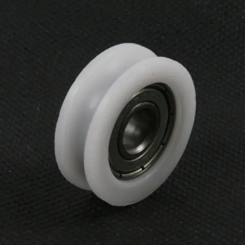 5pcs U Nylon plastic Embedded 608 Groove Ball Bearings 8*46.5*10mm Guide Pulley