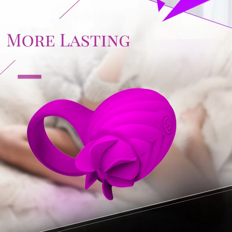 Penis Delay Rings Vibrating Cock Ring Dildo (4)
