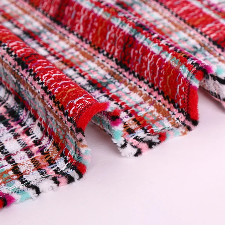 Шерстяное твидовое пальто из окрашенной пряжи сезон осень зима fabrics 410gsm|Ткань| |