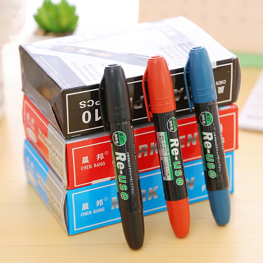 96 Boxes/Sets 1box is 10pcs Smooth Marking Pen Oily Express Pens Wholesale Mark Pens Green Mark