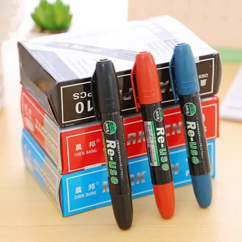 

96 Boxes/Sets 1box is 10pcs Smooth Marking Pen Oily Express Pens Wholesale Mark Pens Green Mark Pens Wholesale Factory Hot Sales