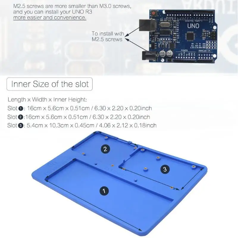 5 IN 1 Rab Halter Steckplatine ABS Base Platte für Arduino Uno R3 MEGA2560 Heiß 