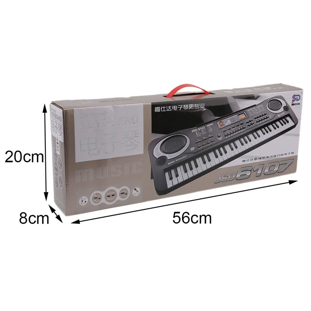 Teclas de Música Novo Instrumento Musical Brinquedo Multifunction 61 Digital Teclado Eletrônico Placa Presente Crianças Brinquedos Desenvolvimento 18 presente crianças brinquedos desenvolvimento
