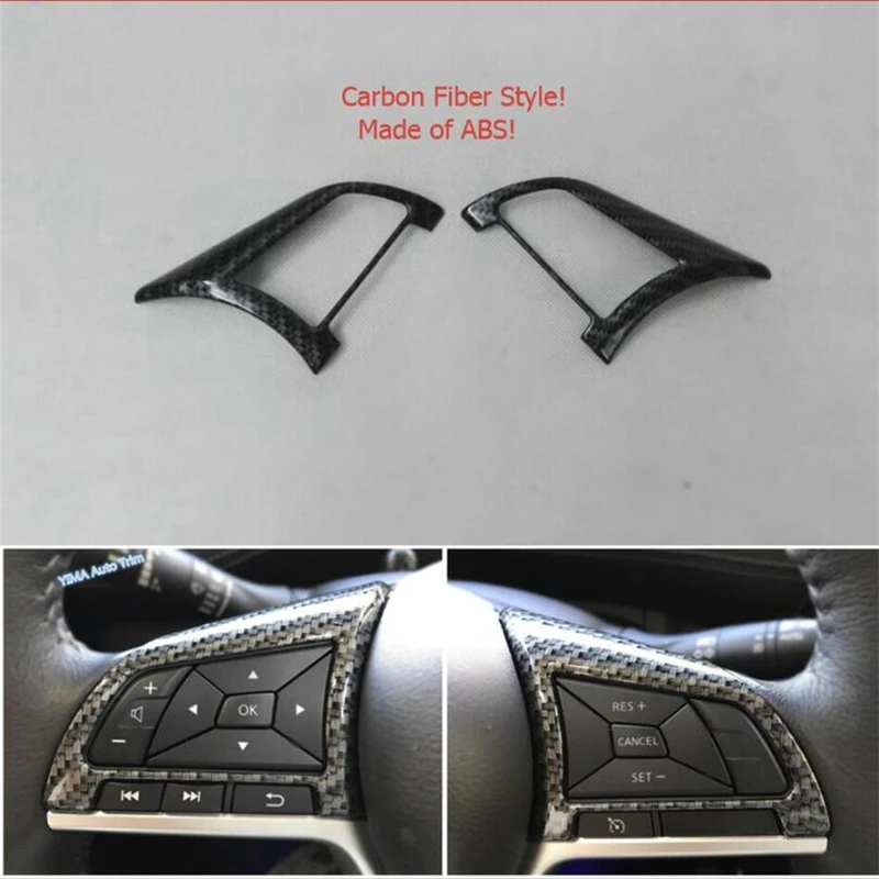 

Lapetus ABS Auto Styling Steering Wheel Button Frame Cover Trim 2 Pcs / 2 Colors For Choice Fit For Nissan Leaf 2018