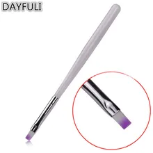1 Pc DIY נייל ארט אקריליק UV ג 'ל עיצוב ציור פן פולני מברשת ערכת כלי מניקור בר שיער סגול לבן