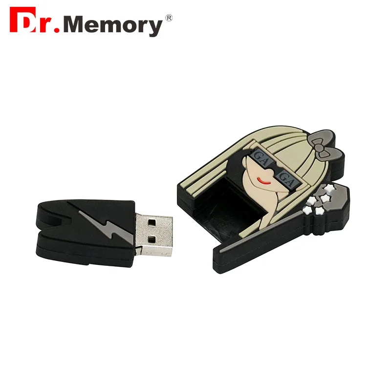 Элегантная женская модель GaGa, флеш-накопитель, 64 ГБ, флеш-диск USB 2,0, 4 ГБ, 8 ГБ, 16 ГБ, 32 ГБ, карта памяти, персональный флеш-накопитель, креативный подарок