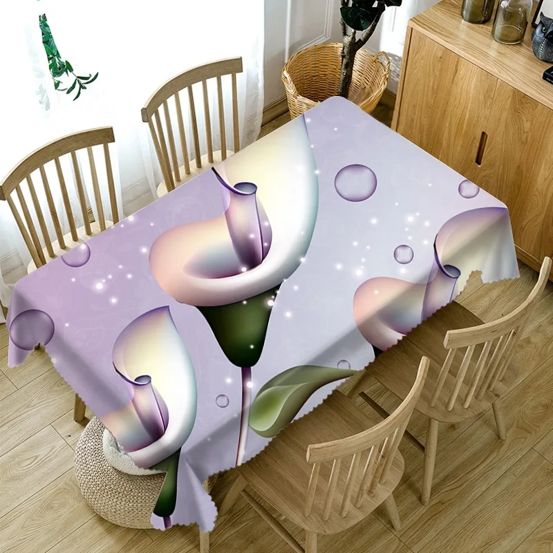 

3D Flower Tablecloth Covers Mantel Tischdecke for Home Kitchen Rectangular Table Cloth Scenery Decoration Pattern Nape