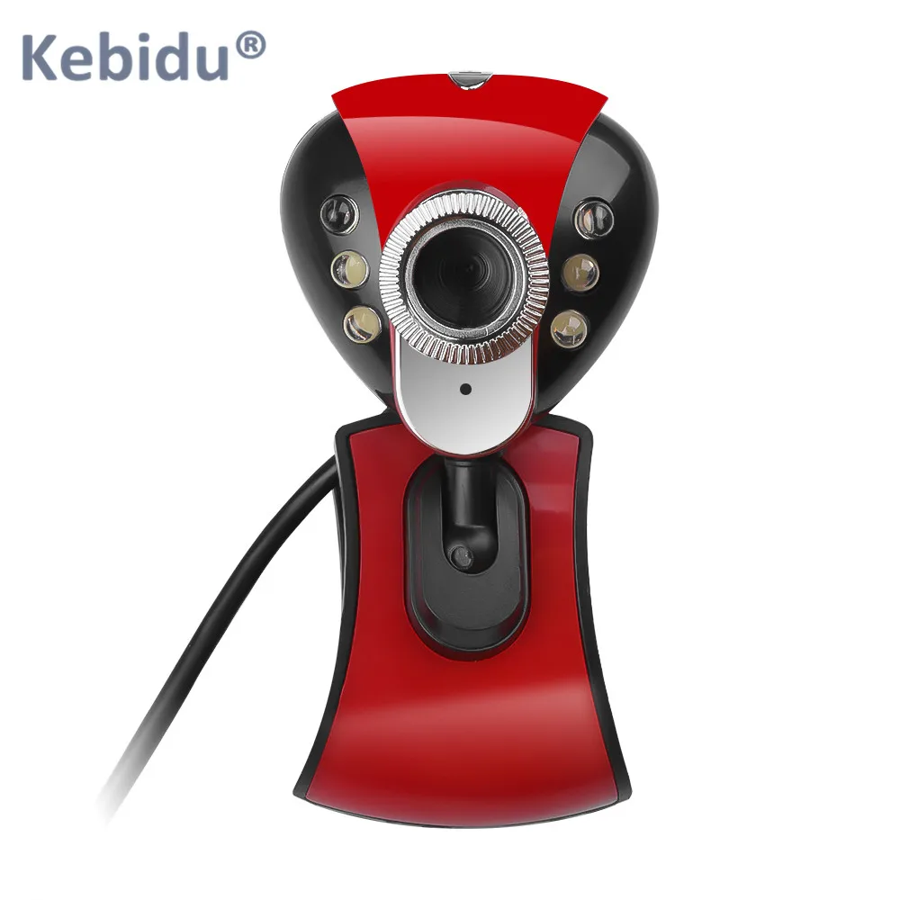 Kebidu USB 2.0 50 mega Pixel Web Cam HD 6 LED PC Camera Webcam Desktop with Microphone for Laptop | Компьютеры и офис