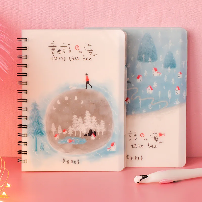 

100 sheets PP coils Notebook, this skin rat notebook, Korean small fresh student planners diary book stationery.