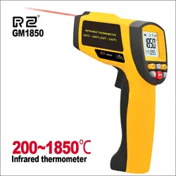 RZ GM1850 Бесконтактный ЖК-дисплей ИК Инфракрасный цифровой термометр-пистолет термометр промышленный Professional Регулируемый тестер