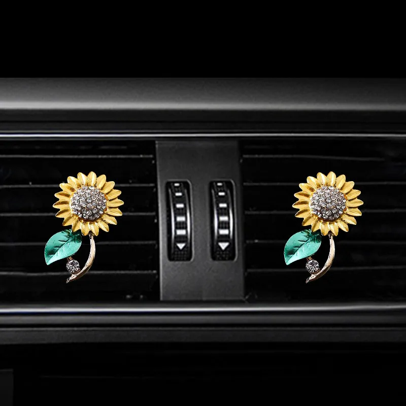 

Sunflower styling car Perfume clip air conditioner outlet air freshener in the automobile air freshener diffuser