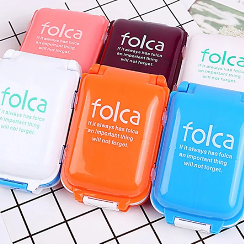 Portable Folding Pill Case Medicine Drug Pills Box Cases Drugs Capsule tablet Container Plastic Empty Drug organizer pillbox