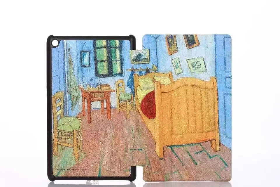 Ультратонкий чехол книжка из искусственной кожи с 3 folder Painting Folio Stand для планшета
