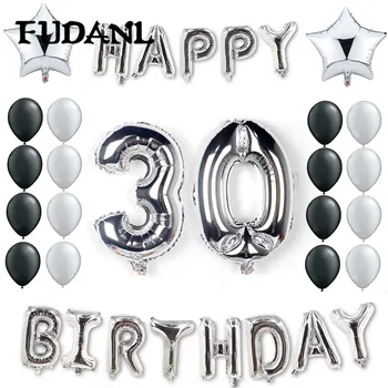 

Happy Birthday Party Balloons 18inch Star Balloon Letter Air Balloons 1/21/30/40/50 Anniversary Decor Birthday Party Supplies