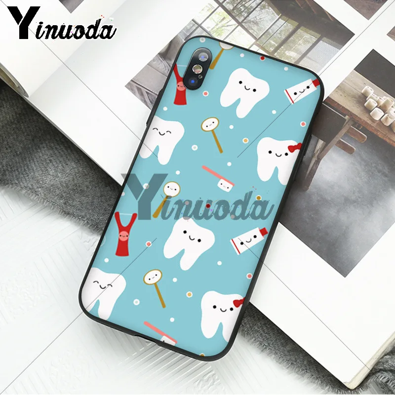 Cartoon Tooth Nurse Doctor Dentist Stethoscope Tooth Injections