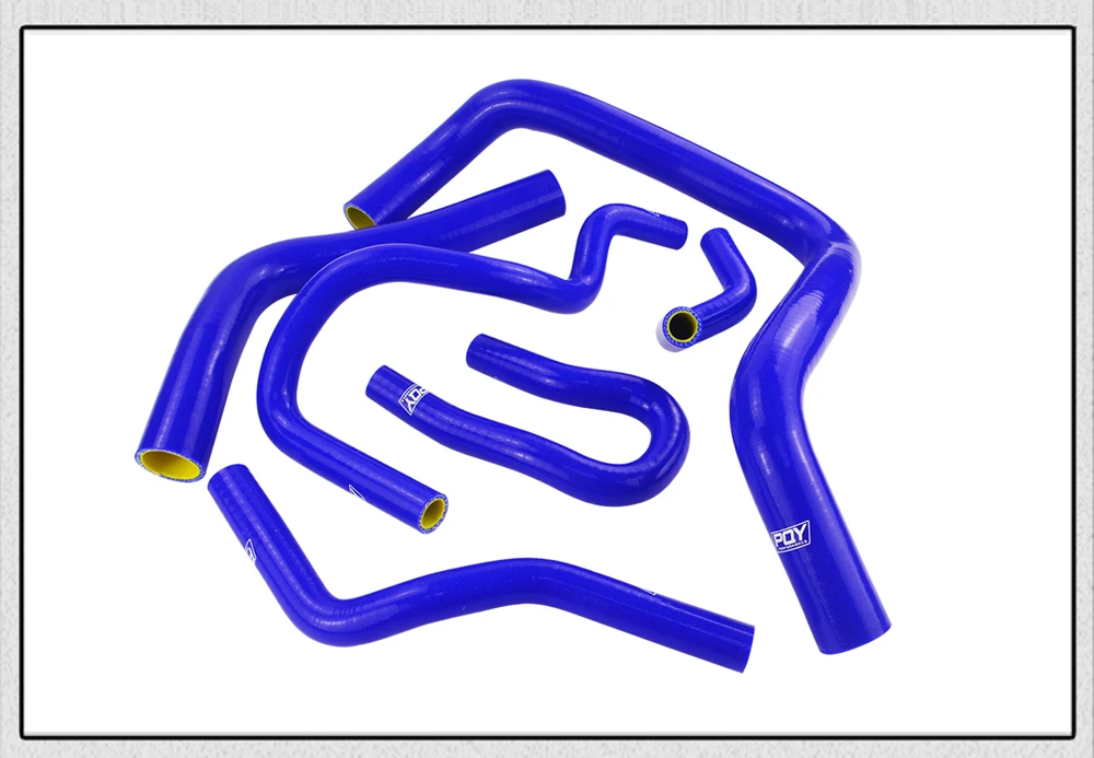 Синий и желтый 6 шт. комплект силиконовых шлангов радиатора для HONDA CIVIC DOHC Тип R DC2 EK4/9 B16A/B B18C с логотип pqy PQY-LX1304C-QY