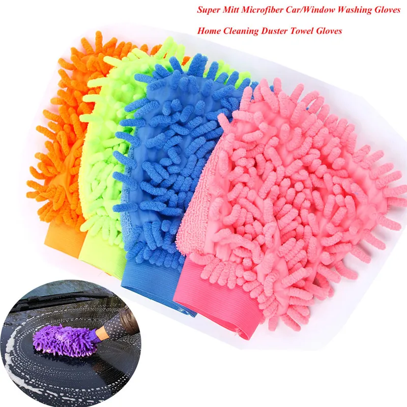 

1Pcs Super Microfiber Car Window Washing Cleaning Cloth Duster Towel Gloves 5 Colors Free Shipping