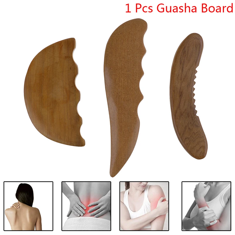 

1Pcs Wooden Gua Sha Guasha Board Massage Tool Scraping Massage Acupuncture Point Treatment Muscle Relaxation Guasha Board