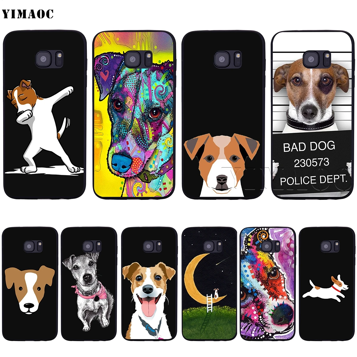 

YIMAOC Jack Russell Terrier Case for Samsung Galaxy A7 A8 A9 A10 A20 A30 A40 A50 A70 M10 M20 M30 S10 S10e J6 Plus