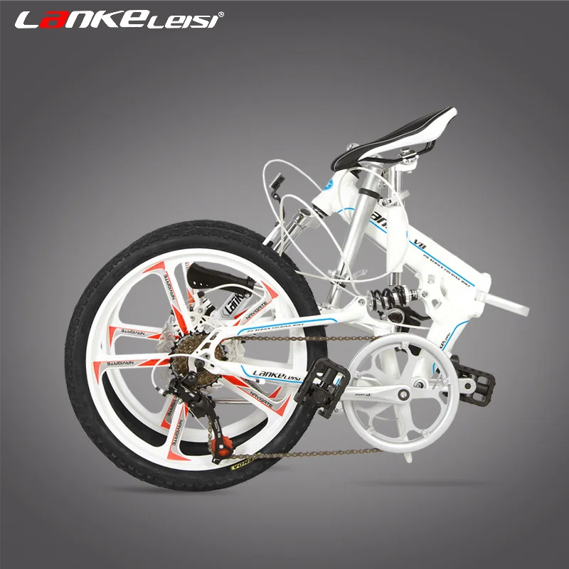 Best V8 20 Inches Folding Bicycle, Integrated Magnesium Alloy Rim, Both Disc Brakes, Top Quality Speed Control System 7 Speed 1