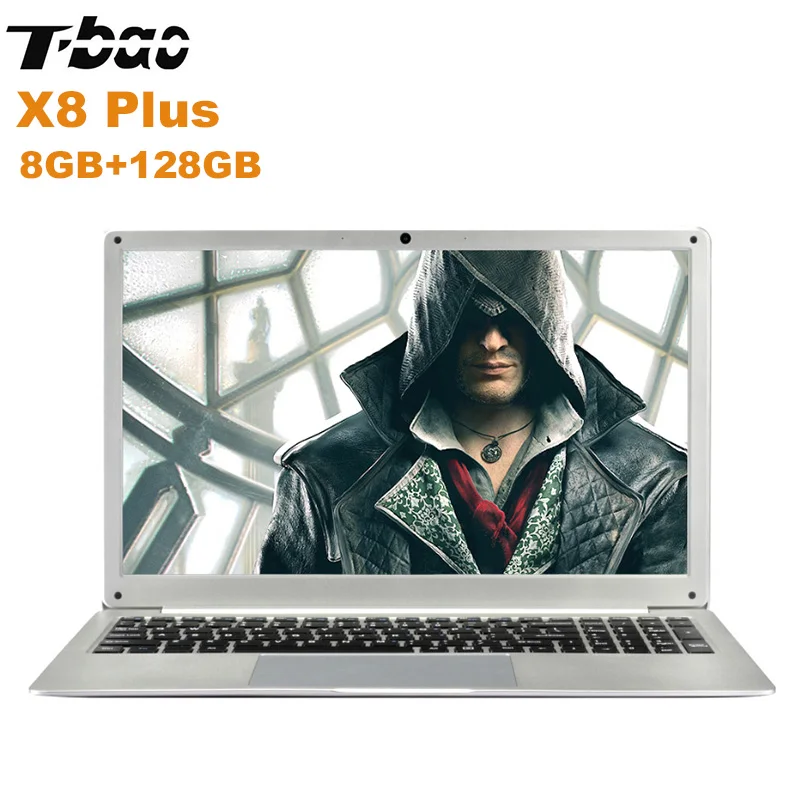 NEW T-Bao X8 Plus Laptop 15.6'' Windows 10 Intel Celeron N4100 Quad Core 1.1GHz 8GB + 128GB HDMI 0.3MP Front Camera Notebook PC
