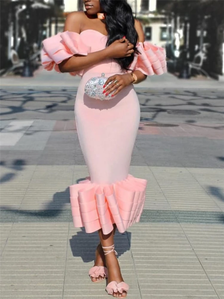 Skup Damska Bodycon Midi sukienka zakrętka tubki Off ramię płaszcza boże narodzenie czerwone plisowane panie Sexy stylowe wydarzenia okazje sukienek