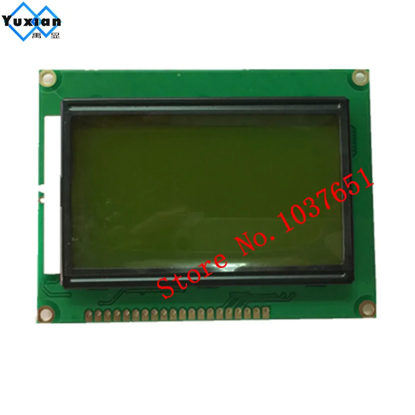 12864 lcd display module STN green screen green backlight 5v standard graphic ST7920 size 93*70mm 12864 lcd display module STN green screen green backlight 5v standard graphic ST7920 size 93*70mm
