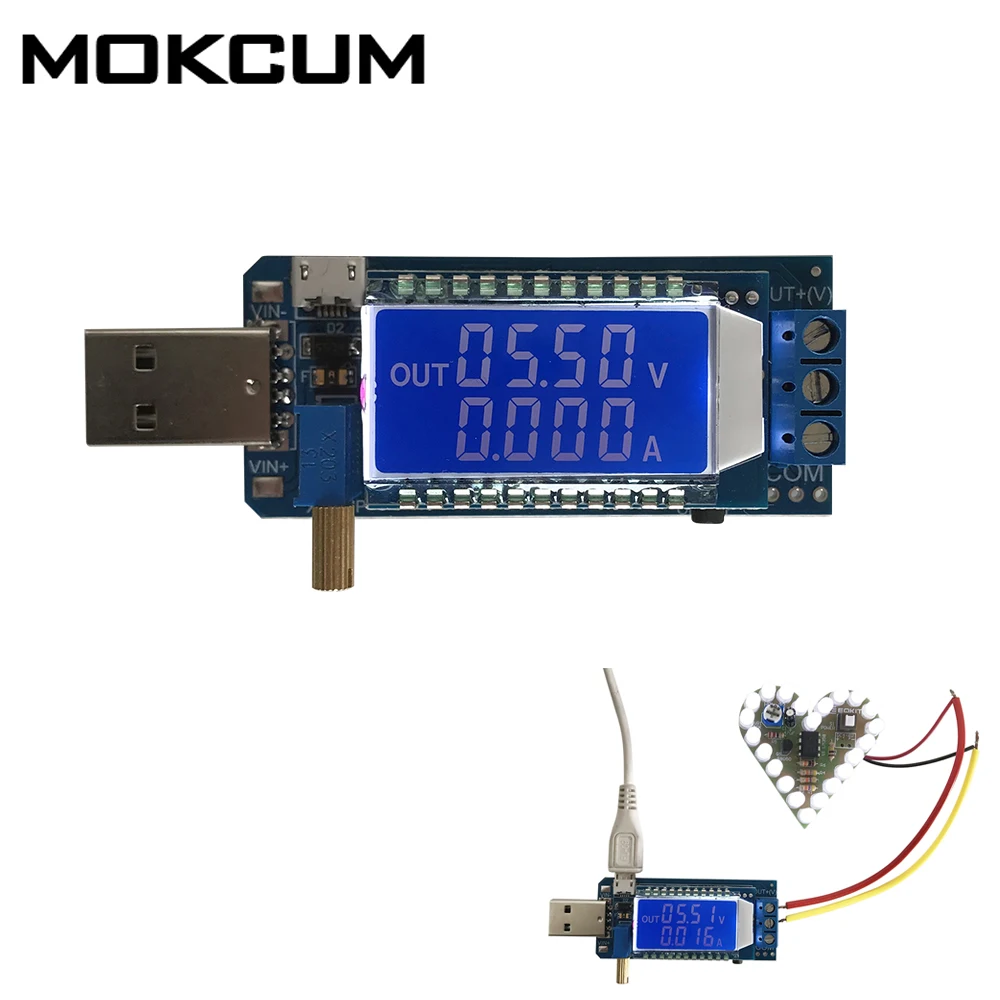 

5V to 3.3V 9V 12V 24V Power Regulator Module Adjustable Boost Buck Converter Voltmeter Ammeter Battery Capacity Tester