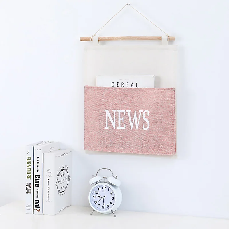 جديد وصول القطن الكتان حقيبة تخزين قابلة للحمل 1 جيوب الحائط خزانة حديقة معلقة الجدار الحقيبة لعب للتجميل سلة غسيل معلقة