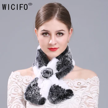 

Women 100% Real Rex Rabbit Fur Scarf 2019 Rex Rabbit Fur Worm And Soft Neckerchief Fashion Rabbit Fur Scarves Wholesale Retail