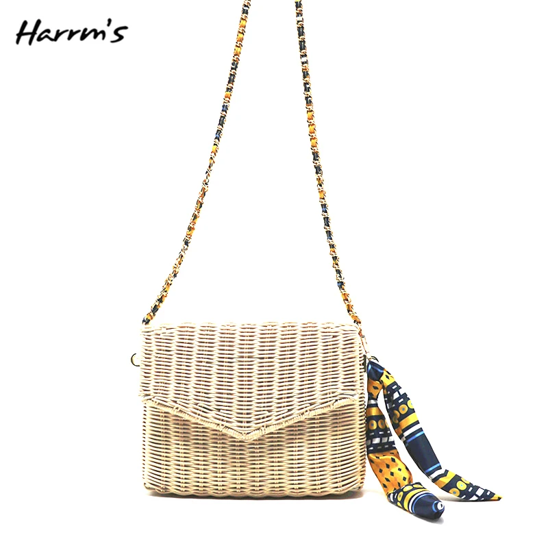 

HOT Luxury Box Summer Women Handmade Bamboo Handbag Rattan Bags Female Travel Box Beach Mini Straw Messenger High Quality Bags