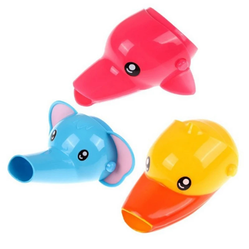 1 pcs Happy Fun Animals Faucet Extender Baby Tubs Kids Hand Washing Bathroom Sink Gift Fashion and Convenient