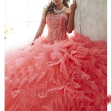 Vestido бальное платье vestidos de 15 agnos fushia вечернее платье с бисером кристаллами полноразмерные Мутли-слои корт поезд пышные платья