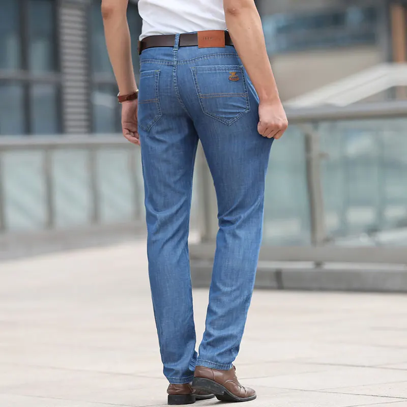 2019 Spring Summer JEEP Brand Cotton Jean Elastic Mens Casual Full Length European American Jeans Cotton Pants Fashion Trousers (19)