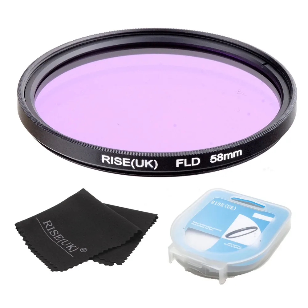 RISE (UK) Nieuwe 58mm FLD Lens Filter + case + gift Voor Nikon Canon