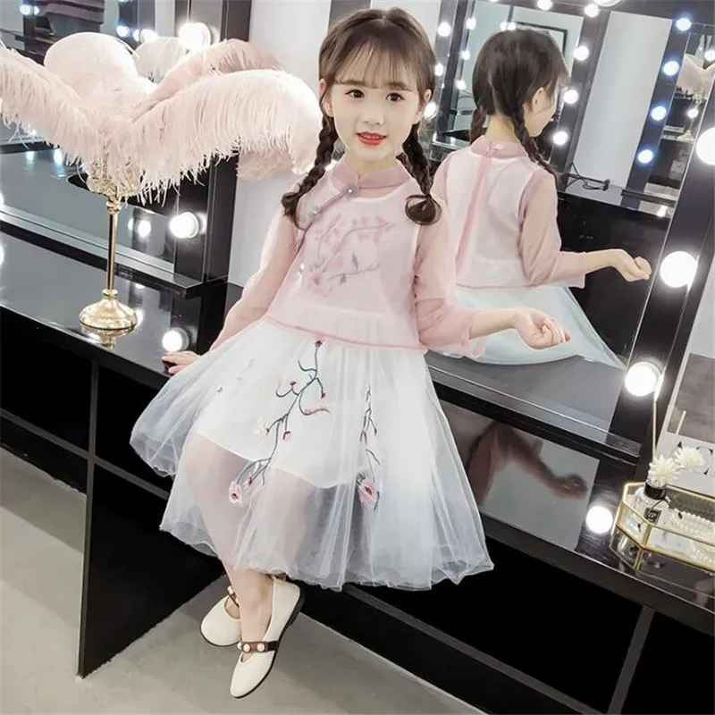 

JMFFY Children's Girls 2019 New Spring Summer Sets Princess Dress Wedding Party Birthday Kids Girl Suits Clothing Toddler 4-15T