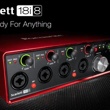 Focusrite Scarlett 18i8(2nd Gen) 18 в/8 Выход USB аудио интерфейс четыре Focusrite микрофон предусилители профессиональная Запись Звуковая карта