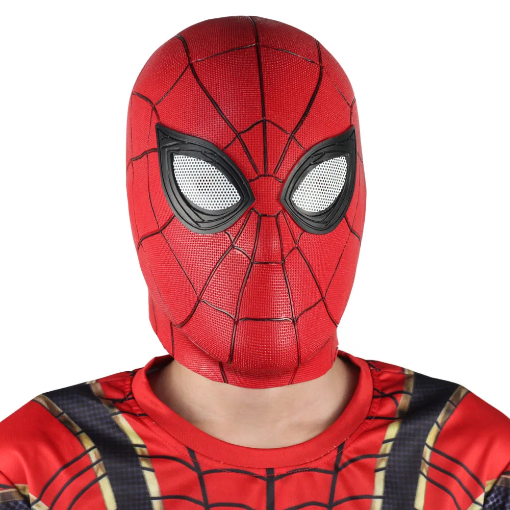 Маска Человека-паука вдали от дома косплей Человек-паук латексные маски шлем Питер Паркер Хэллоуин костюм реквизит с 3D глазами