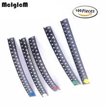 MCIGICM 100 шт 0805 SMD СВЕТОДИОДНЫЙ световой пакет светодиодный пакет красный белый зеленый синий желтый 0805 светодиодный