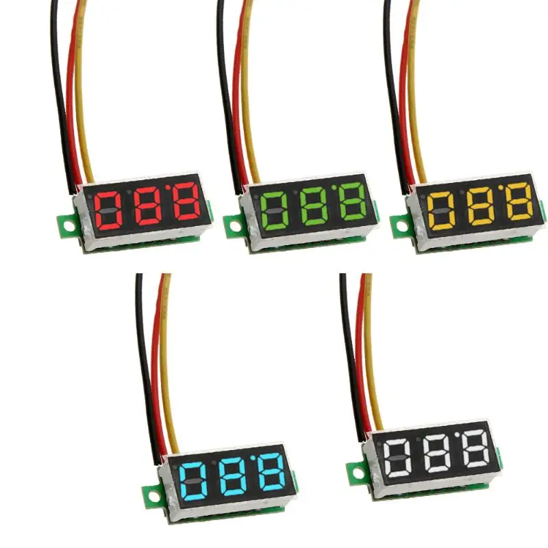 0.28in Mini DC 0 100V 3 Wire Gauge voltage meter Voltmeter Digital LED