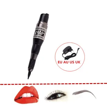 

wholease Europe Style Professional Tattoo Machines Black Permanent Makeup Eyebrows Pen Cosmetic Tattoo Machines Free Shipping