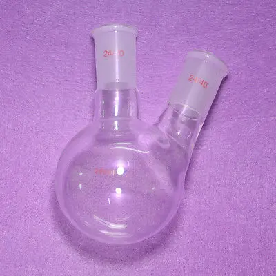 

2 Neck,250ml,24/40,Round Bottom Glass Flask,Laboratory Chemical Vessel