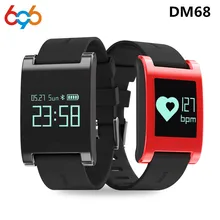 696 DM68 сенсорный ключ умный Браслет Водонепроницаемый фитнес-трекер крови Давление пульсометр Smartwatch